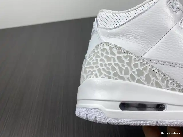MaikeSneakers PS Retro 3 Jordan Air 'Triple White' 429487-111 0505